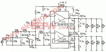 基于TDA2005S設(shè)計的20W汽車收音機與擴音機電路解析